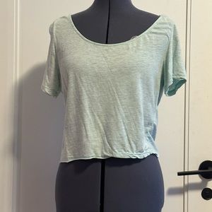 H&M Basics Turquoise Crop Top